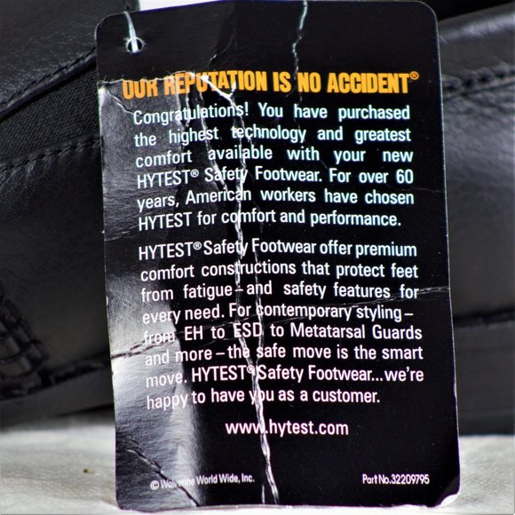 Hytest Rosie Women 8.5 W Black Safety Steel Toe - Picture 16 of 16